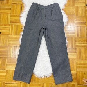 S.K AND COMPANY wool Officecore vintage pleated high rise grey trousers pants